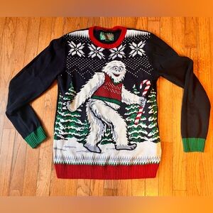 Adult Yeti Ugly Christmas Sweater in Sz Medium